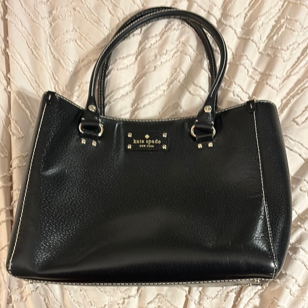 Kate Spade Black Shoulder Bag with Gold Hardware